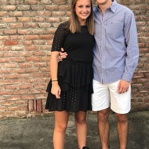 H&M black ruffle dress